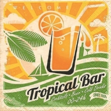 Cocktail-Serviette Tropical Bar